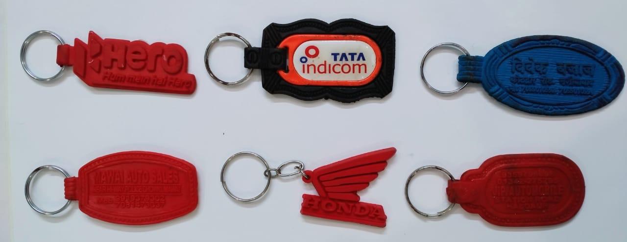 PVC/rubber keychains — Hero MotoCorp, Honda, Tata Indicom branded